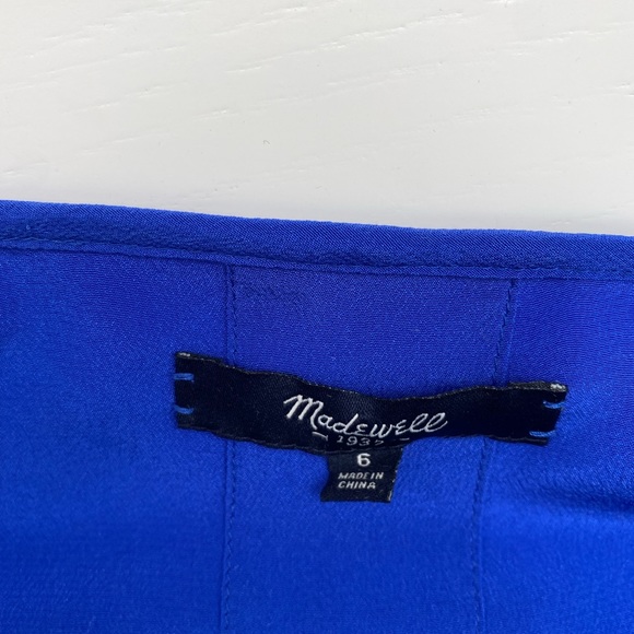 Madewell Blue Long Sleeve Blouse - Picture 3 of 4